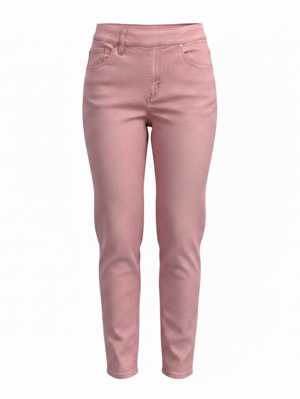 Soft Surroundings Straight leg Pull on Jeans in Dusty Rose Pink. Size medium.